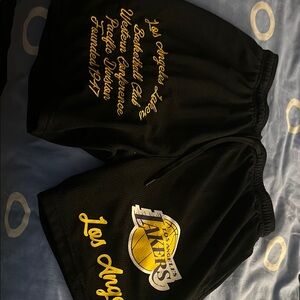 Los Angeles Lakers Black Basketball Shorts